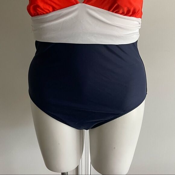 Orange & Blue One Piece Swimsuit, Size XXL, Cupshe - Picture 6 of 8